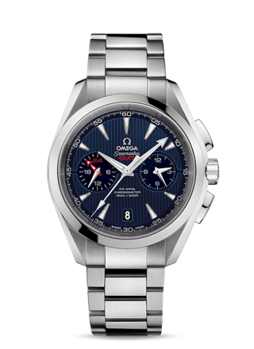 Omega Seamaster Aqua Terra 150M Co-Axial 43 GMT Chronograph Stainless Steel / Blue / Bracelet